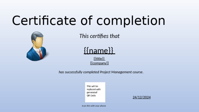 Project Management Course Certificate | PDF