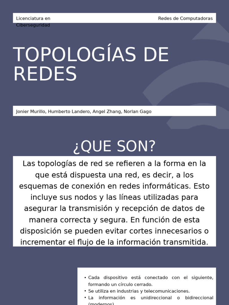 Tipos de Topologías de Red | PDF | Topología de la red | Red de ...