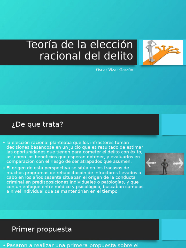 Teoría de La Elección Racional Del Delito | PDF | Racionalidad ...
