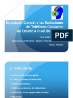 Exposición Craneal a las Radiaciones de Teléfonos Celulares