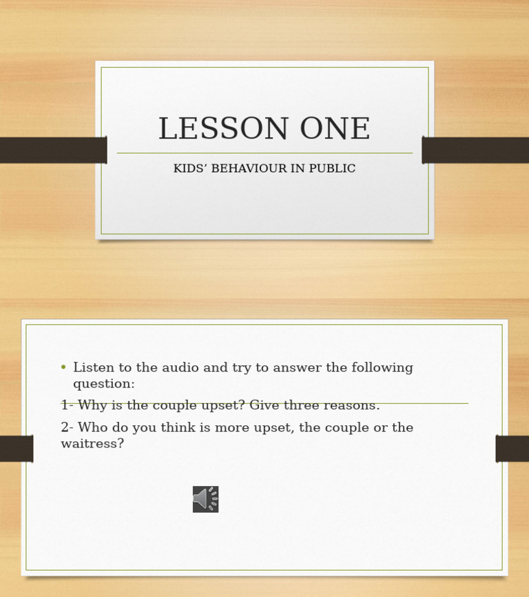 Lesson One | PDF