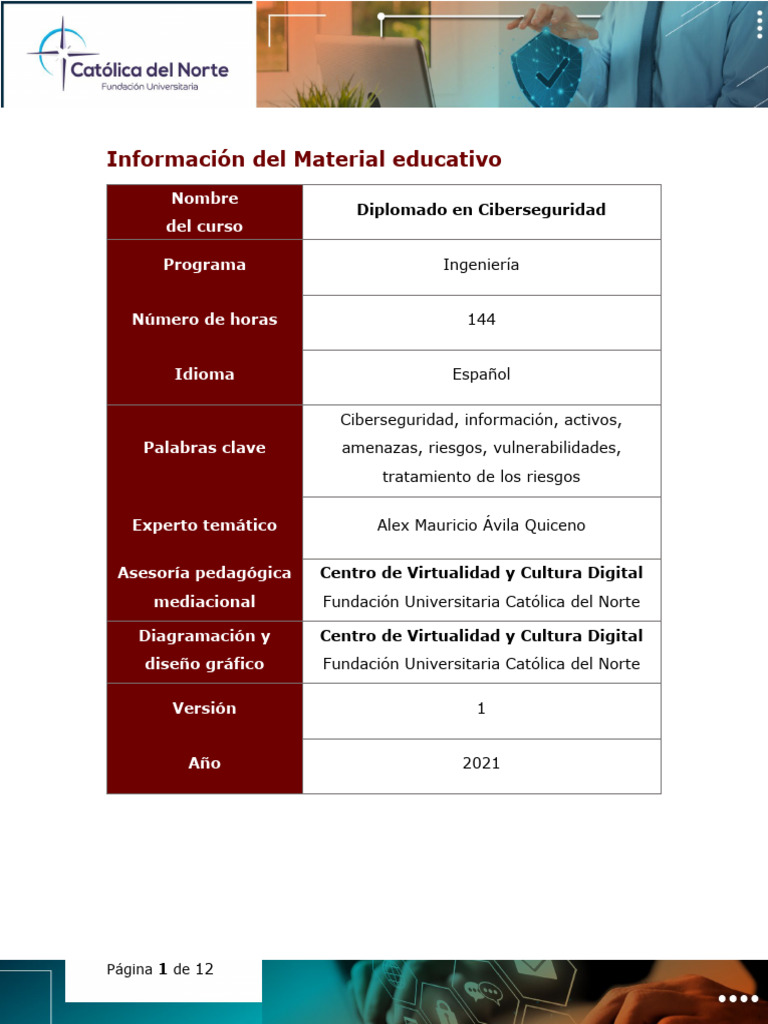 Diplomado en Ciberseguridad: Formación Integral | PDF | La seguridad ...
