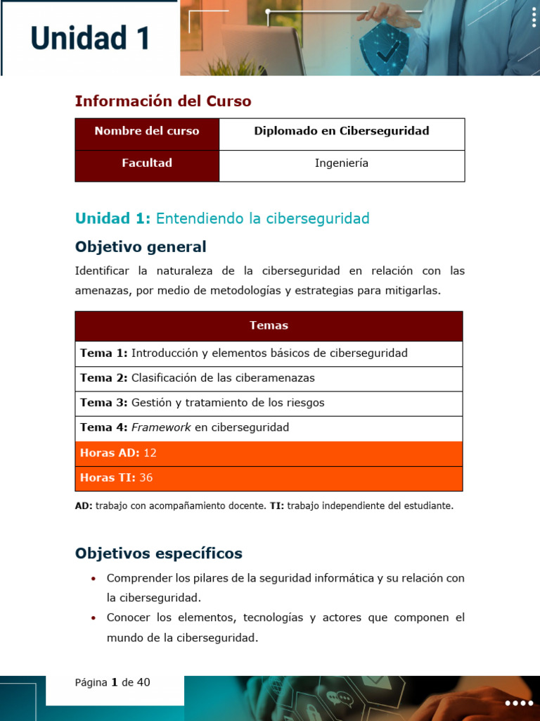 U1 Diplomado en Ciberseguridad | PDF | Seguridad | La seguridad informática