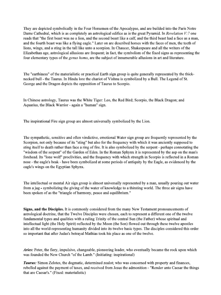 Signs Decans | PDF