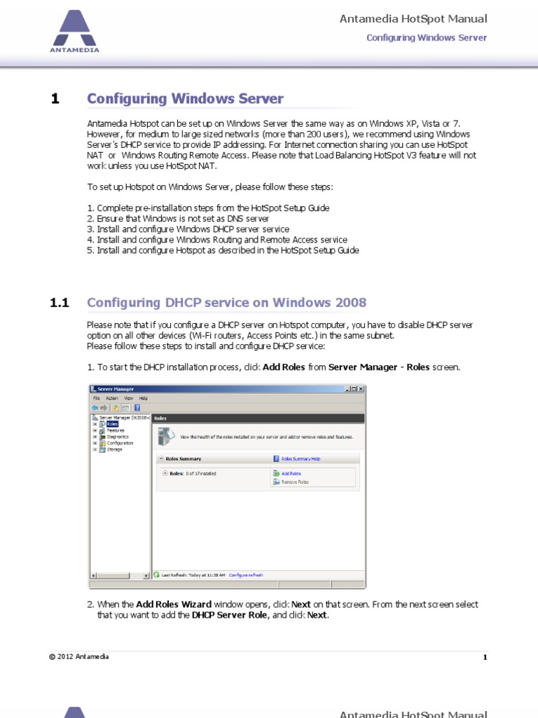 HotSpot Windows Server Configuration | PDF | Ip Address | Domain Name ...