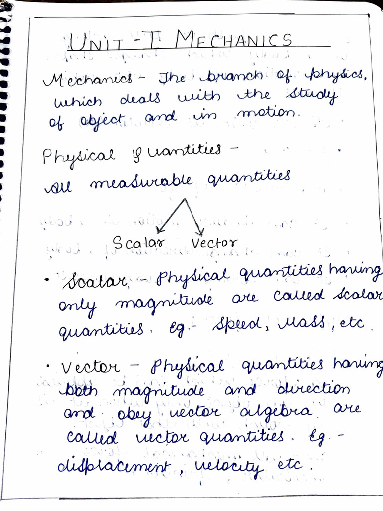 Physics Notes - 1 | PDF