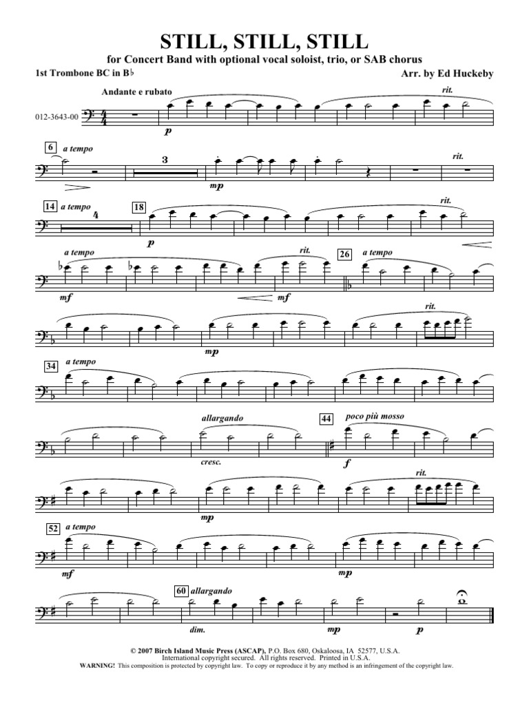 Still, Still, Still - Concert Band Arrangement | PDF | Tempo | Poetics