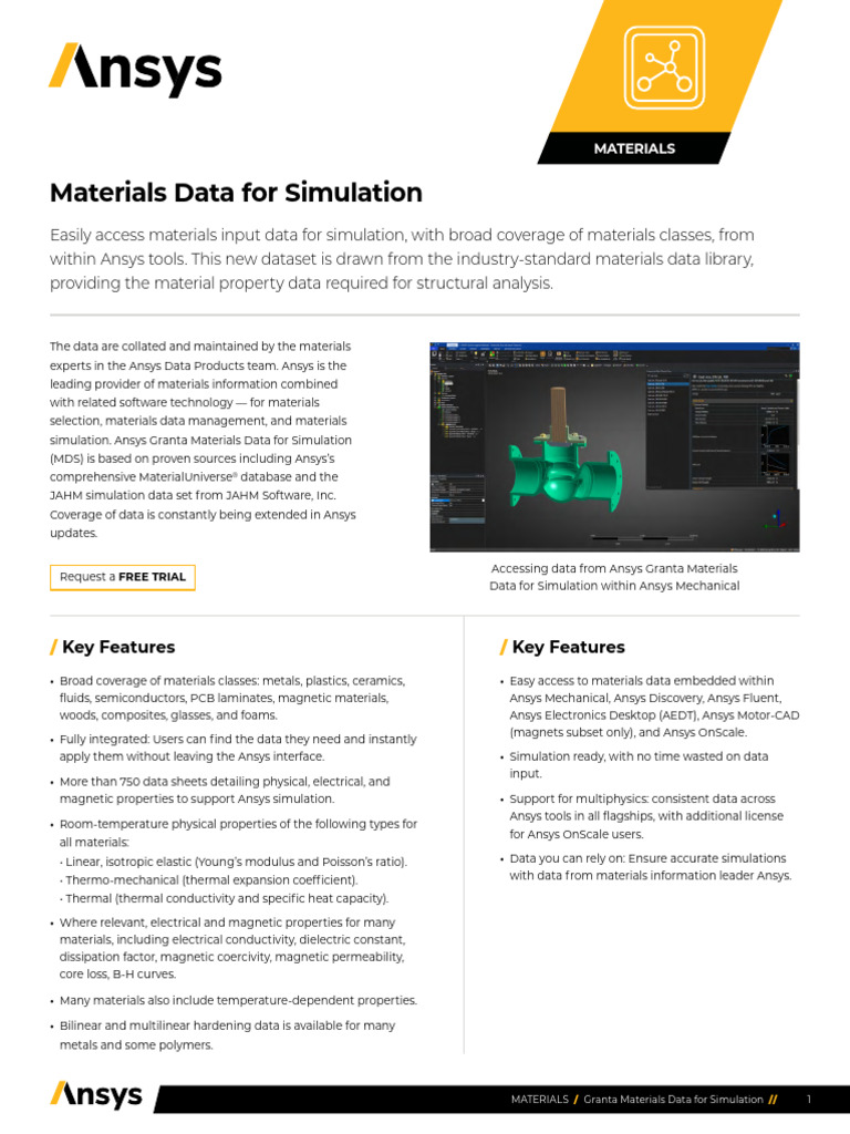 Granta Materials Data For Simulation Brochure | PDF | Young's Modulus ...