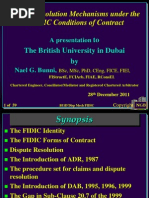 BUiD FIDIC Dispute Mechanisms