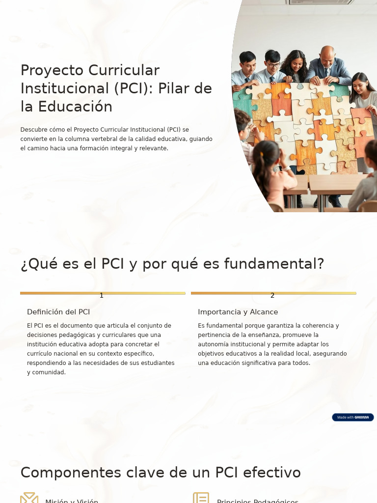 Proyecto Curricular Institucional: Clave Educativa | PDF | Plan de ...