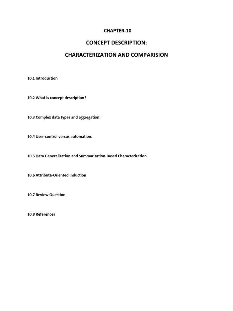 Concept Description in Data Mining | PDF | Data Warehouse | Databases