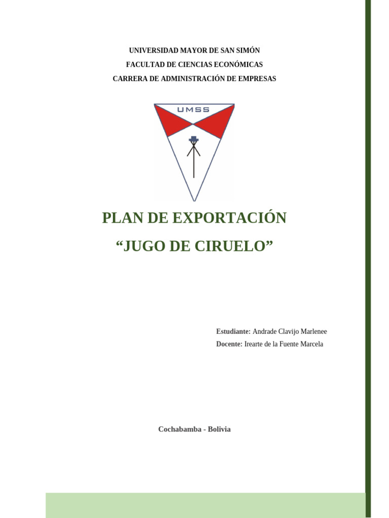 Plan de Exportación | PDF | aduana | Exportaciones