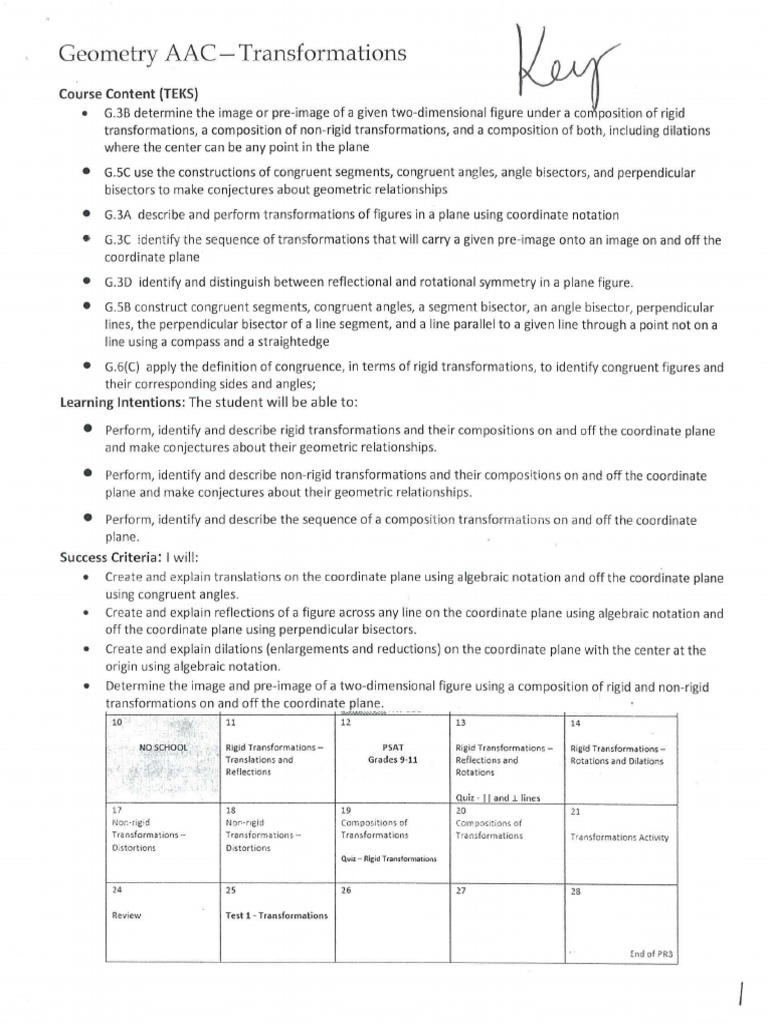 Key+ +unit+6+ +transformations+2022 | PDF