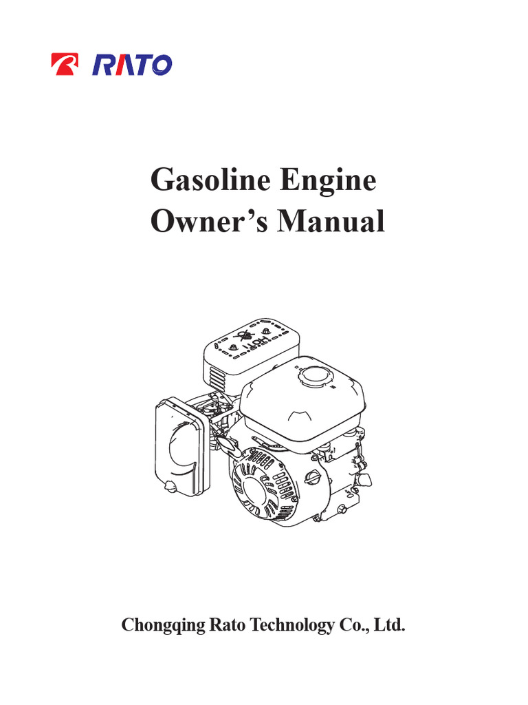 Gasoline Engine Owner's Manual | PDF | Throttle | Motor Oil