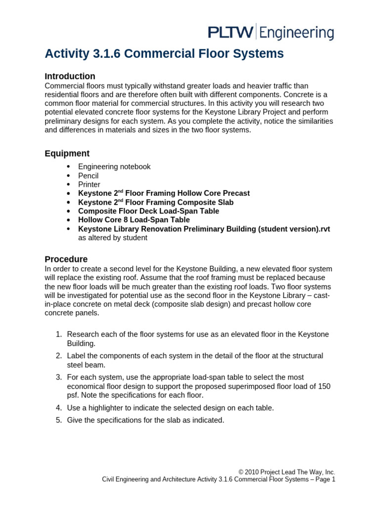 Elevated Concrete Floor Systems Analysis | PDF | Concrete | Precast ...