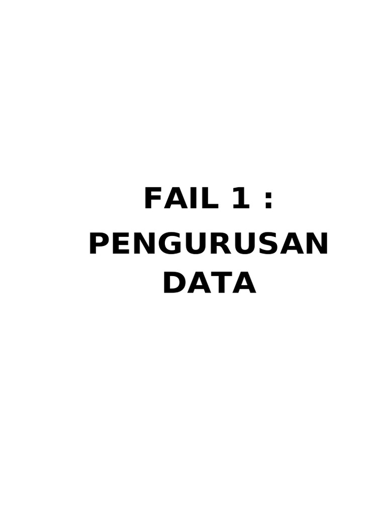 Fail Pengurusan Data (Divider) | PDF