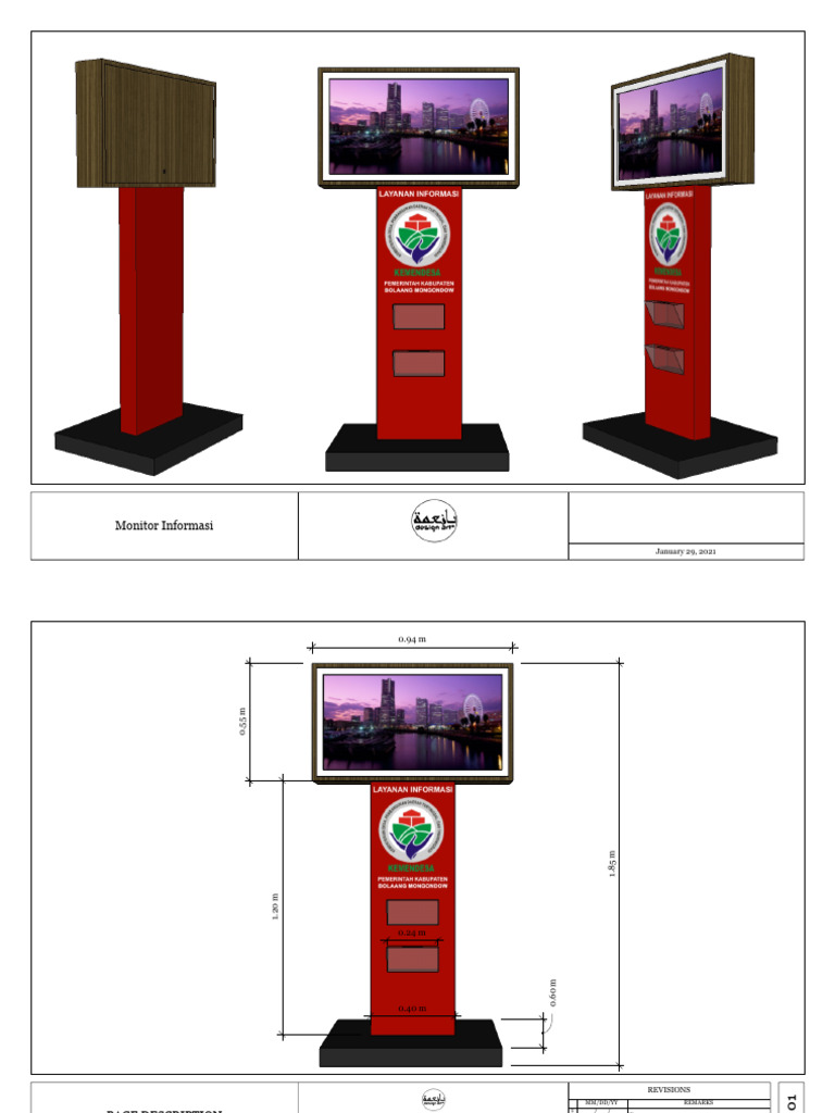 Monitor Informasi dan Ukuran Booth | PDF