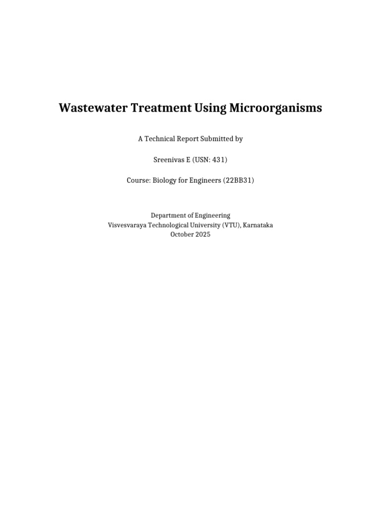 Microbial Wastewater Treatment Techniques | PDF | Sewage Treatment ...