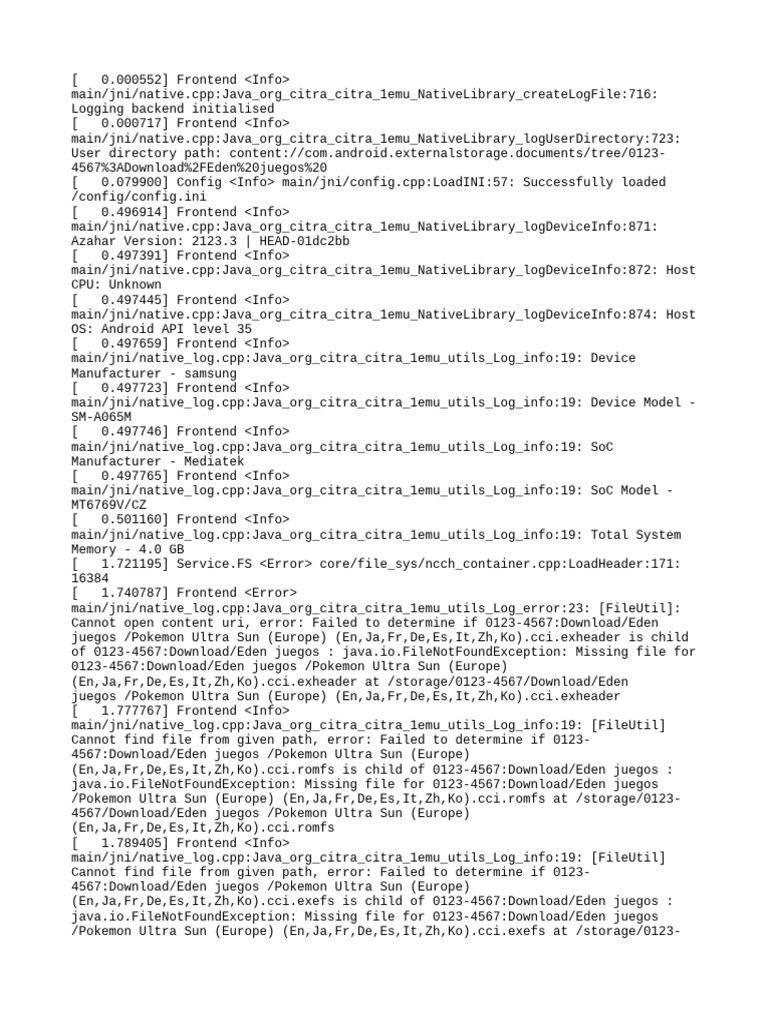 Citra Emulator Log Analysis on Android | PDF | Computing | Computer ...