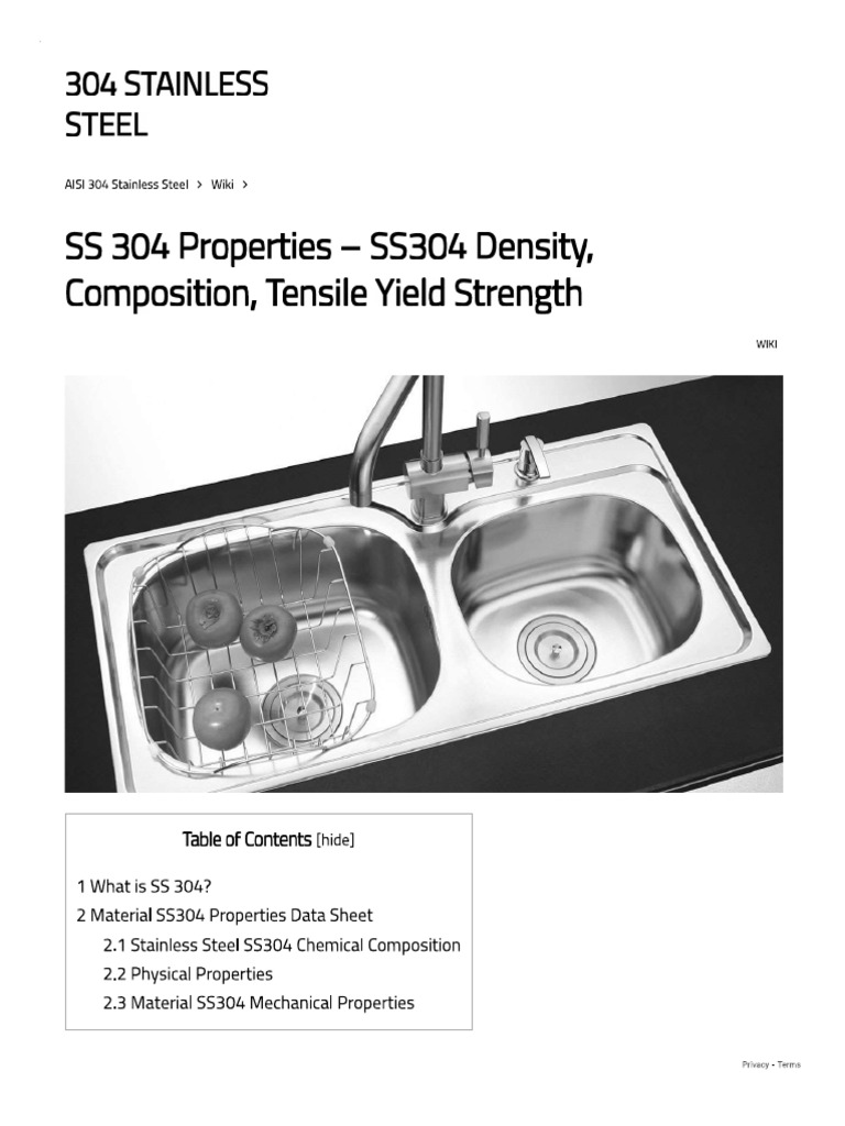 SS304 Data Sheet | PDF