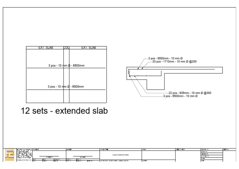 Slab Specifications for CASA CRISOSTOMO | PDF