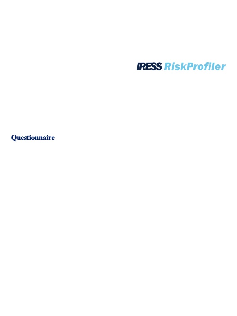 Iress Xplan Risk Profile Question Air Re | PDF | Risk | Pension