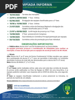 Premiação e Cronograma da OLISP 2025 | PDF | Aprendizado