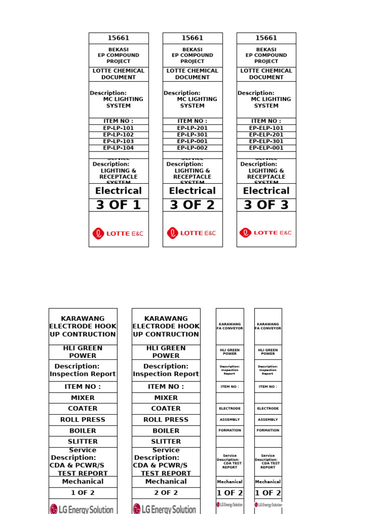 Electrical and Mechanical Project Documents | PDF