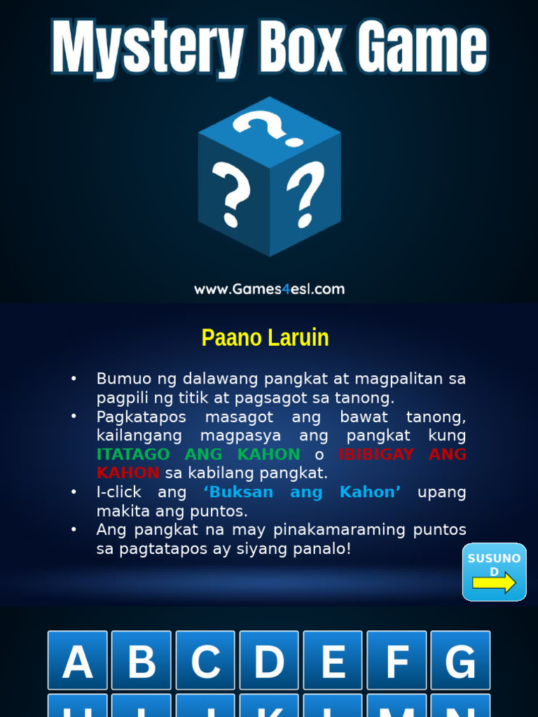 Mystery Box Game Template 1 | PDF