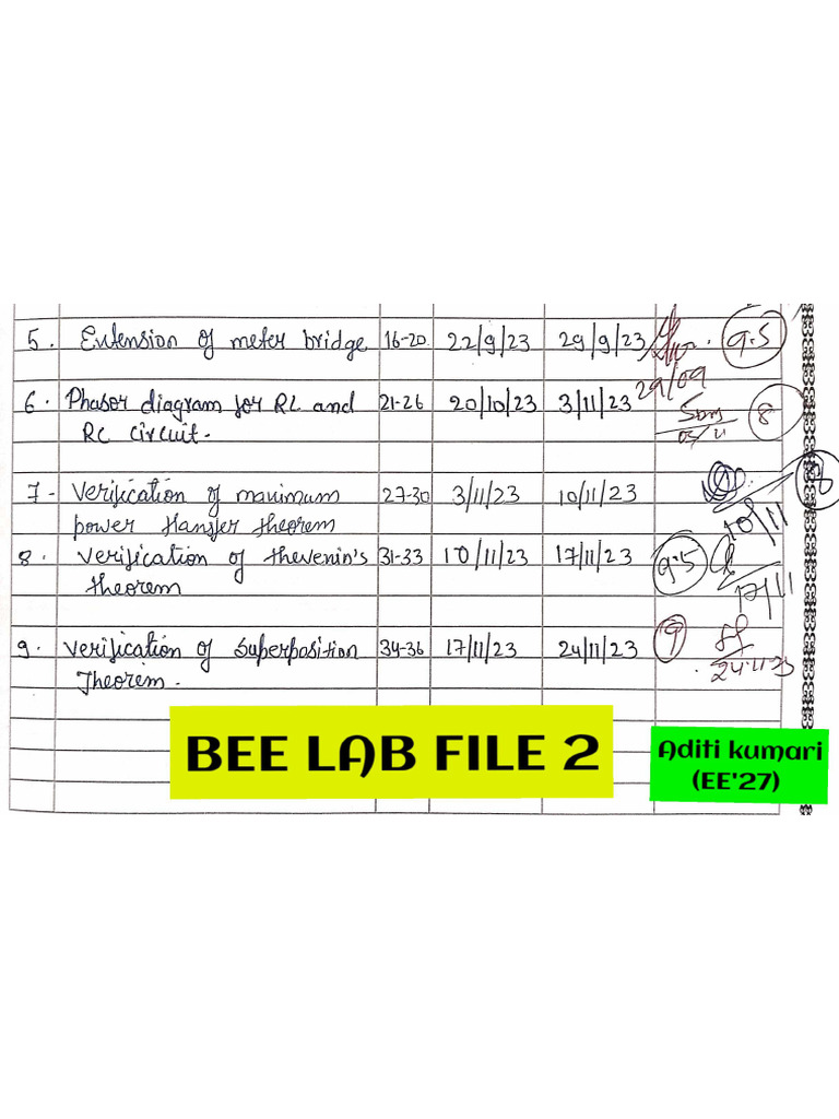 BEE Lab File 2 | PDF