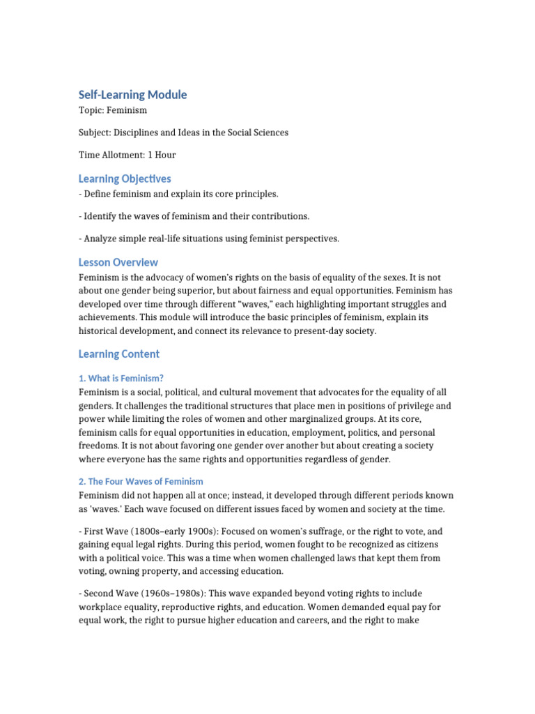 Introduction to Feminism: Key Concepts | PDF | Feminism | Gender Studies