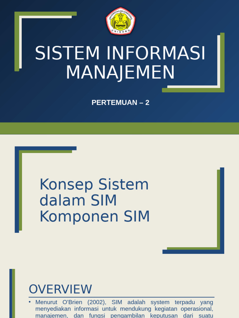 Komponen dan Manfaat Sistem Informasi Manajemen | PDF