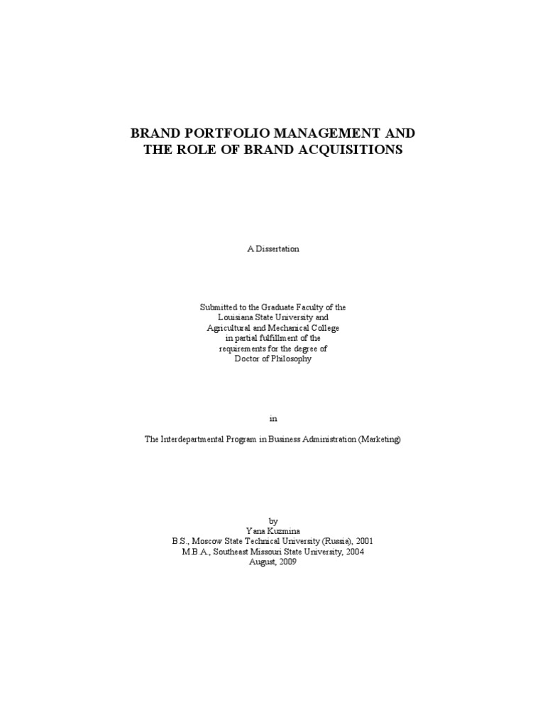 Picture of Brand Portfolio | PDF | Mergers And Acquisitions | Brand