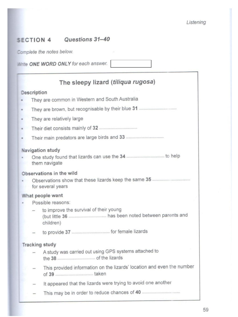 Listening Test 3 Section 4 | PDF