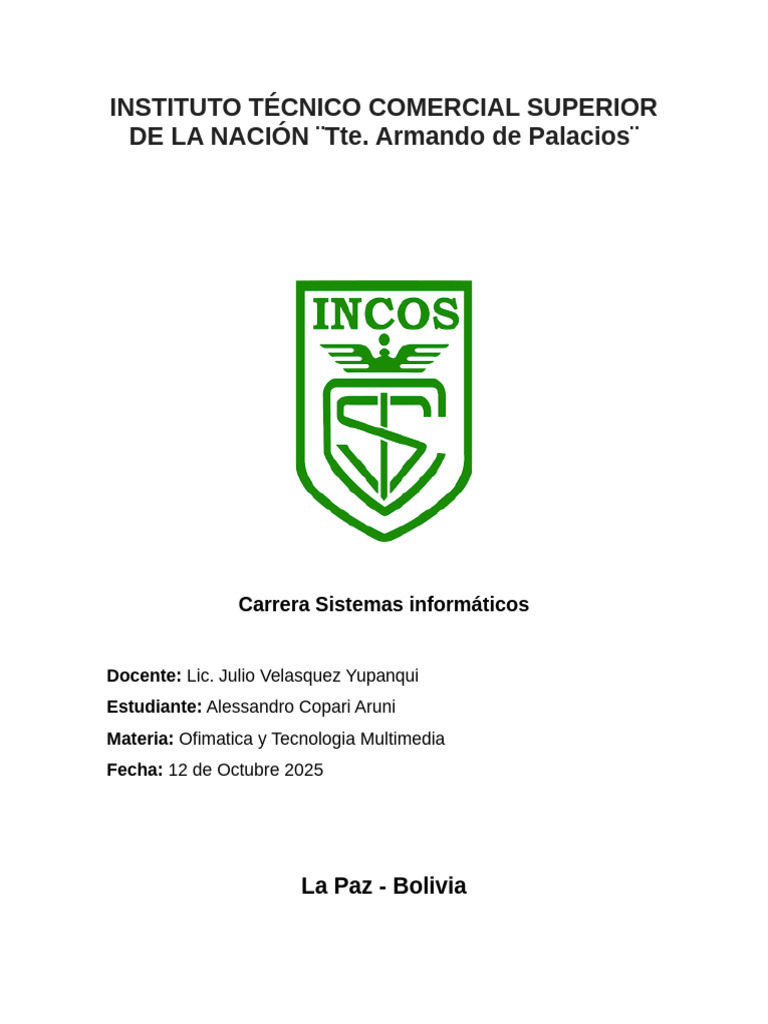 Caratula Incos | PDF