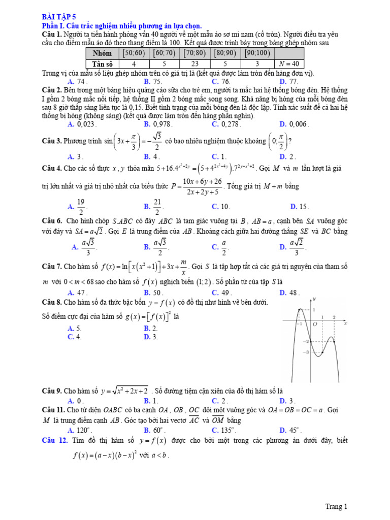 HS Bài tập 5 | PDF