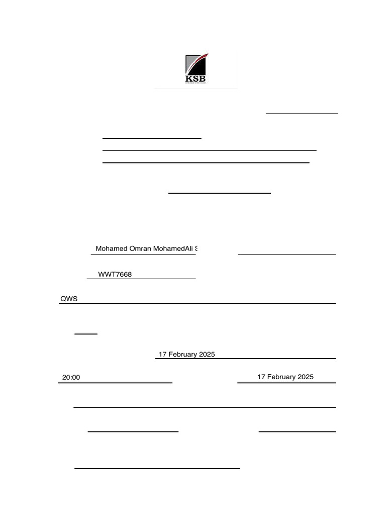Security Form KSB | PDF