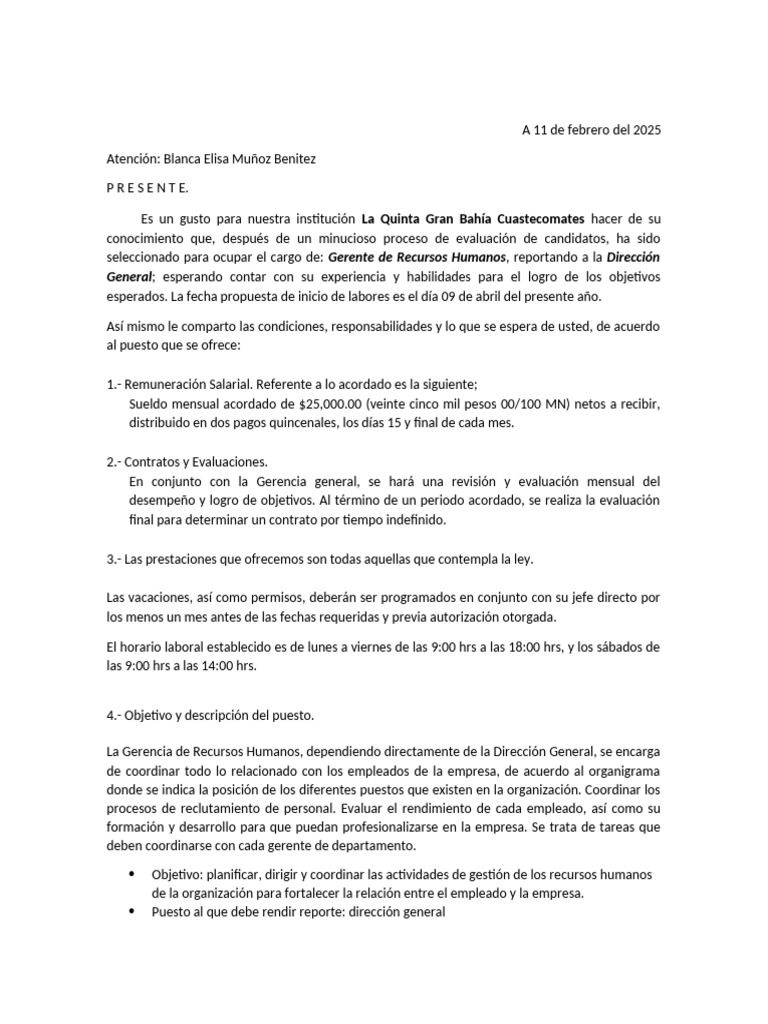 Carta Propuesta FORMATO-2-3 | PDF | Gestión de recursos humanos | Business