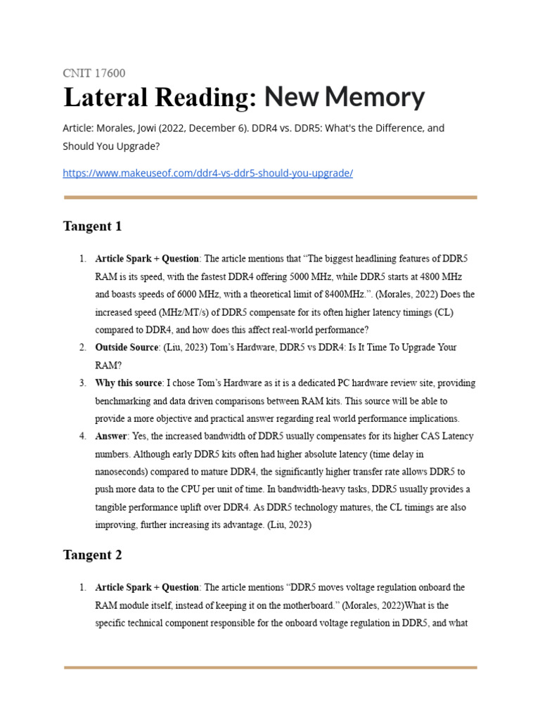 Aarush - Lateral Reading On New Memory | PDF | Random Access Memory ...