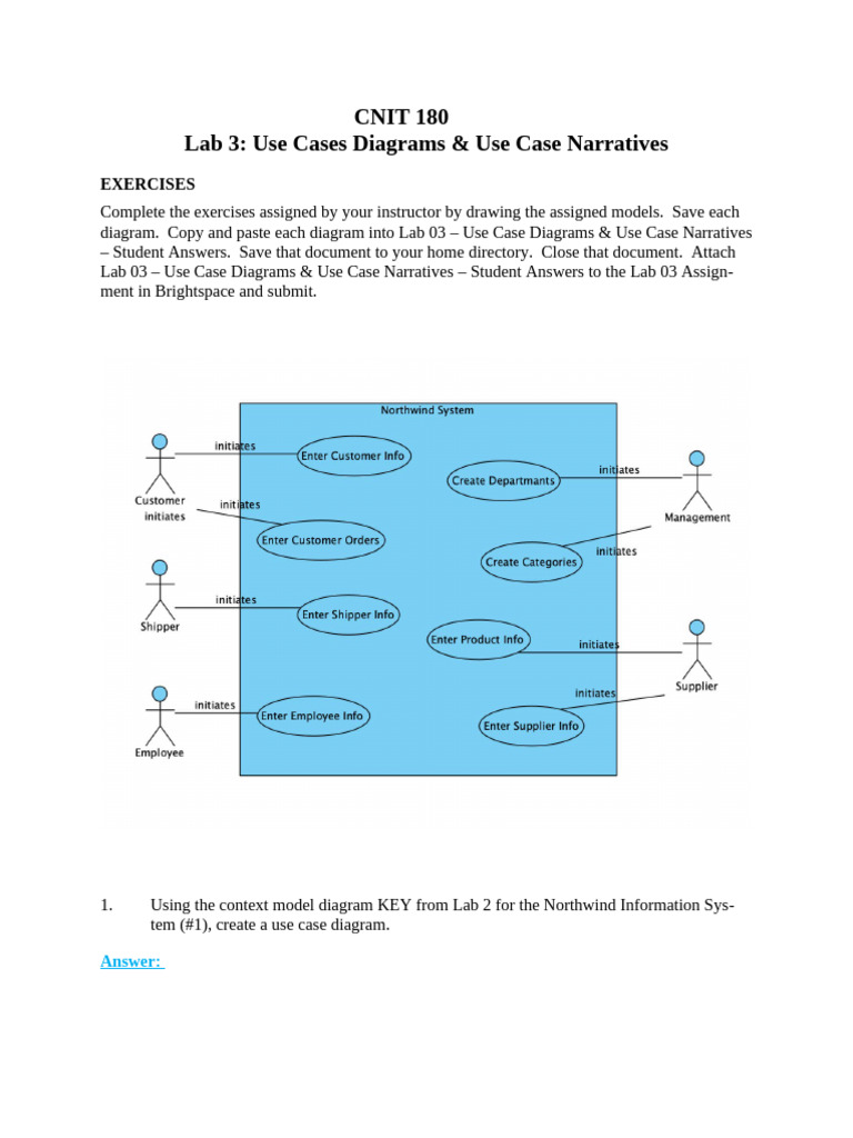 Use Case Diagrams & Narratives Lab 3 | PDF | User (Computing) | Password