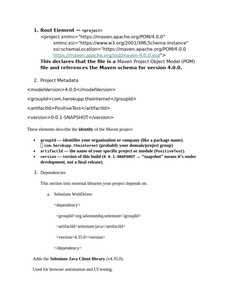 Maven POM Configuration Guide | PDF | Computing | Software Development