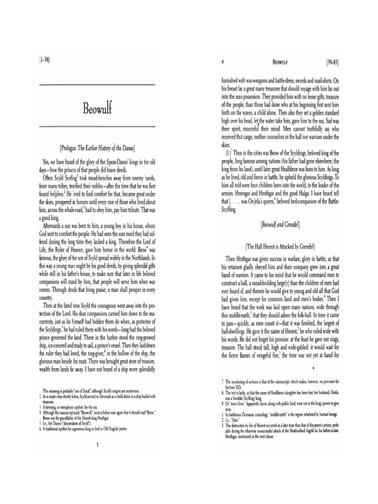 Beowulf: The Rise of Scyld and Hrothgar | PDF | Beowulf | Germanic ...