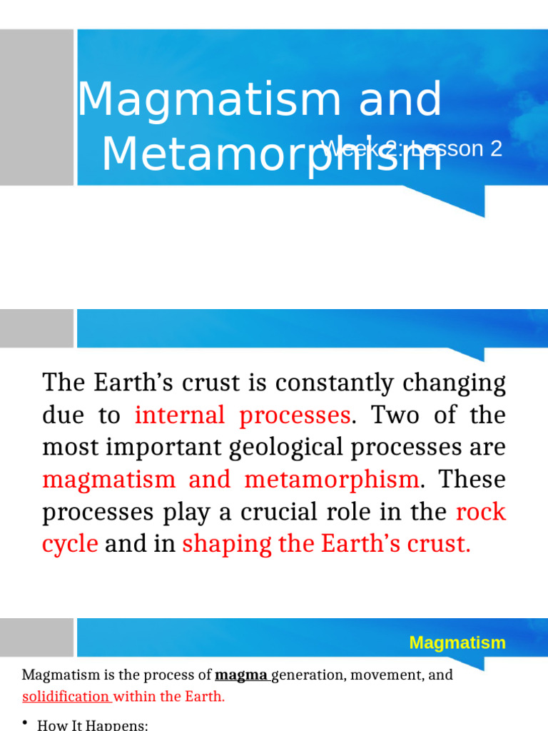 Magmatism and Metamorphism SEP 12 | PDF | Igneous Rock | Rock (Geology)