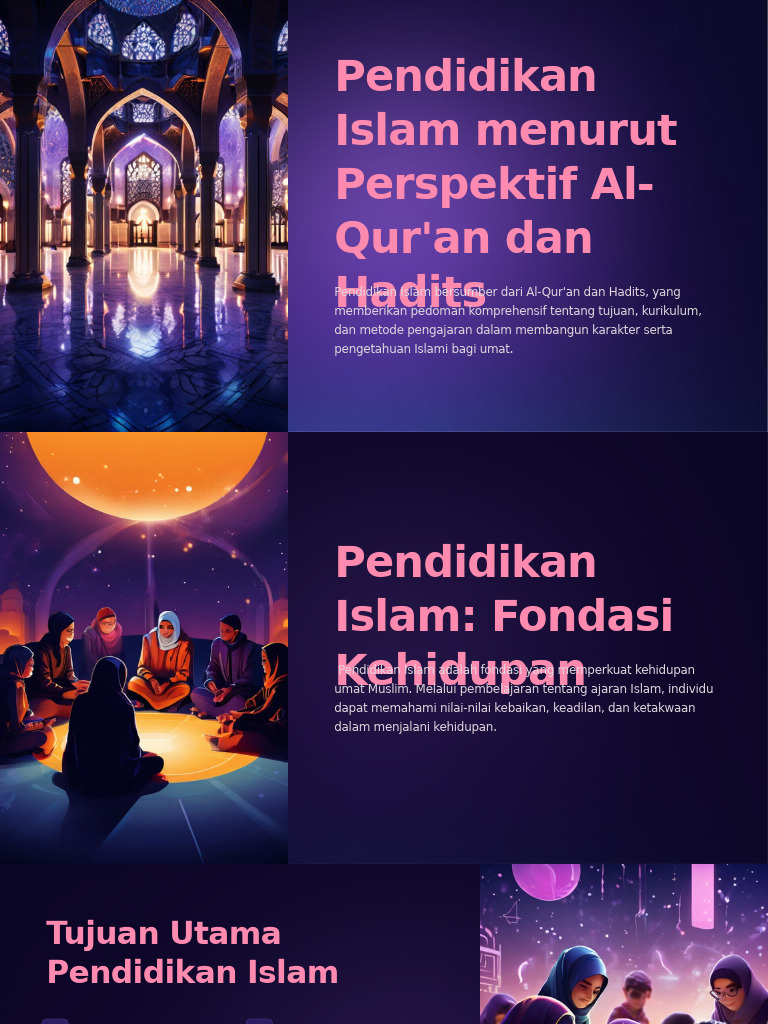 Pendidikan Islam Menurut Perspektif Al Quran Dan Hadits | PDF
