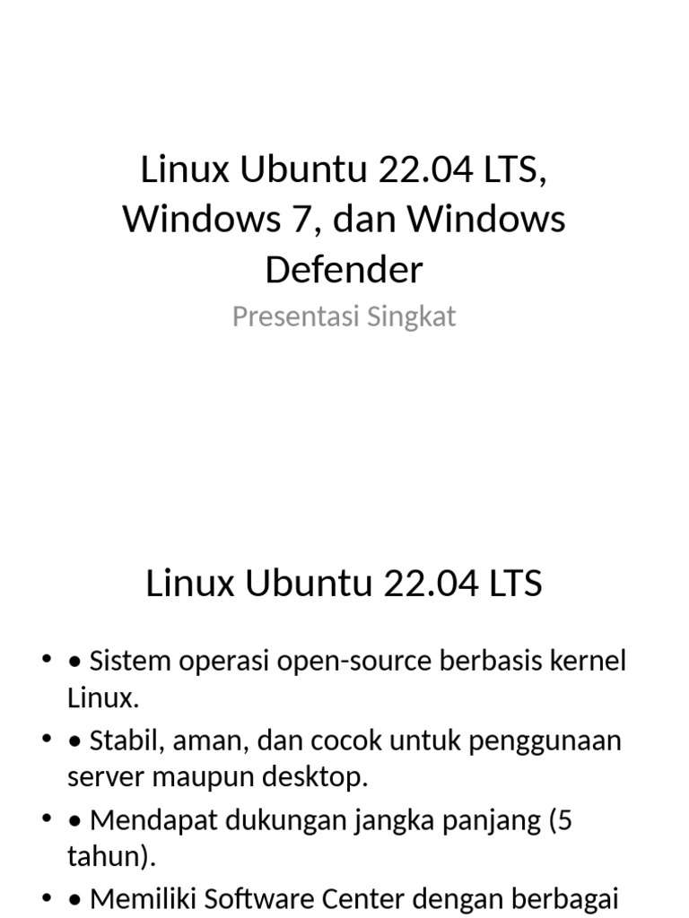 Linux Ubuntu Windows Defender | PDF