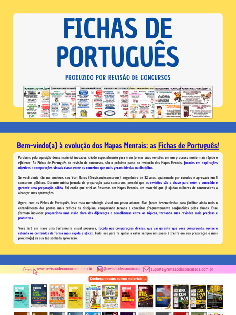 Fichas de Português para Concursos | PDF | Pronome | Adjetivo