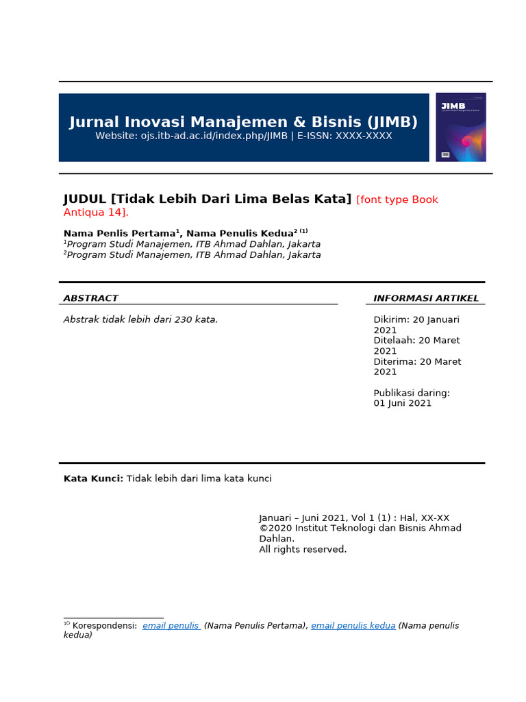 Jurnal Inovasi Manajemen & Bisnis ITB | PDF