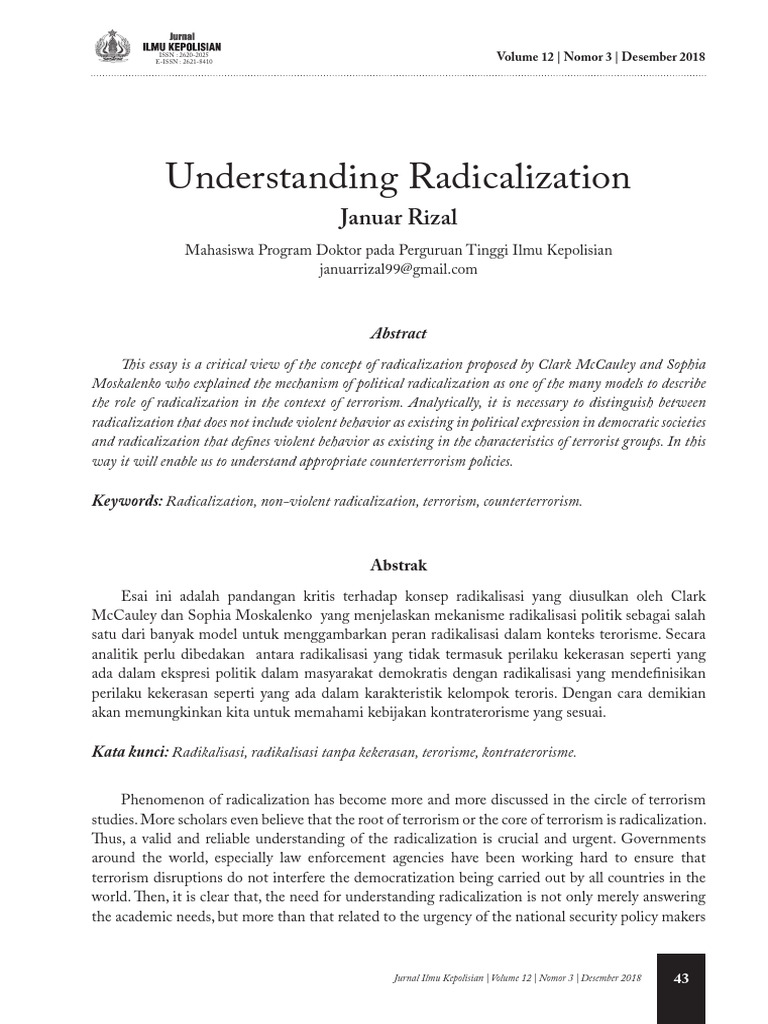 Analyzing Radicalization in Terrorism | PDF | Violence | Concept