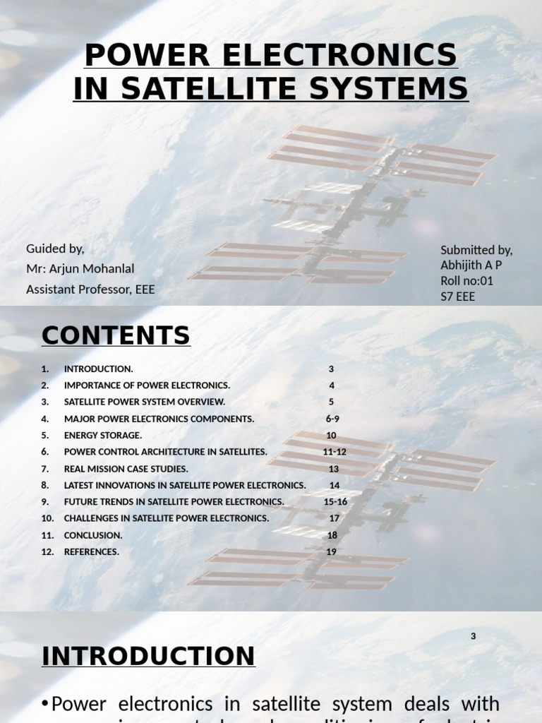 Power Electronics in Satellite Systems | PDF | Photovoltaics ...