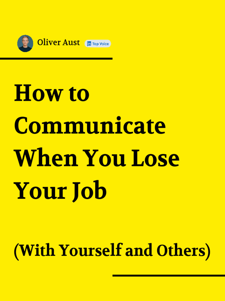 Job Loss Communication Tips | PDF